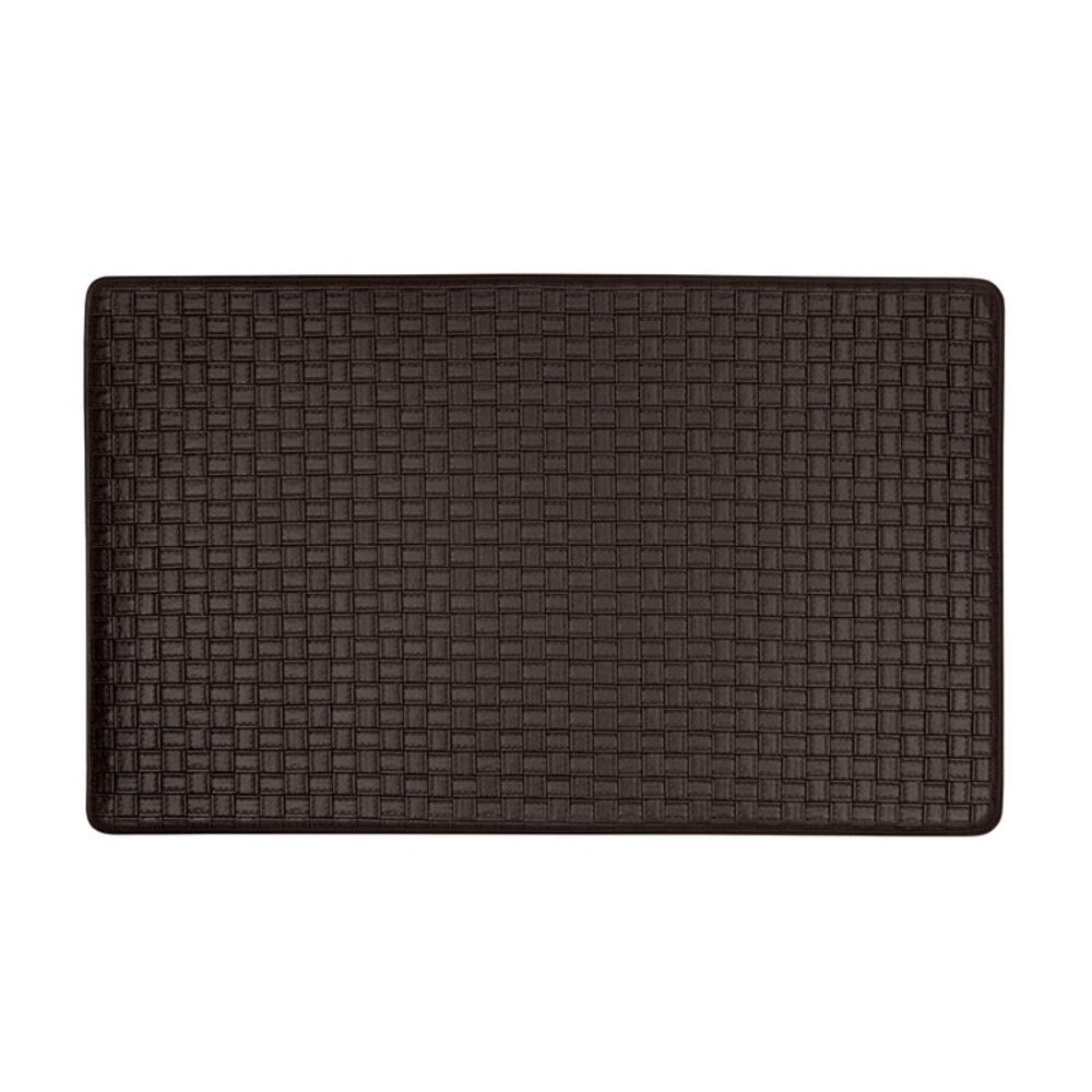 Embossed Leather-Like Anti-Fatigue Mat, 20" x 39", Black